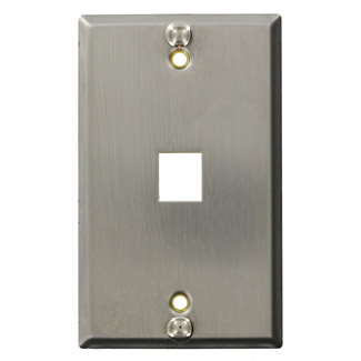 Stainless-Steel QuickPort Telephone Wallplate, 4108W-SP