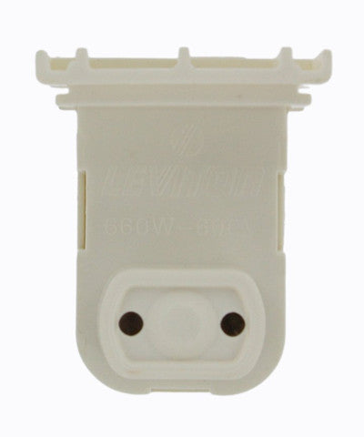 Standard Fluorescent Lampholder, Medium Base, Bi-Pin, White, 13571-NW - Leviton