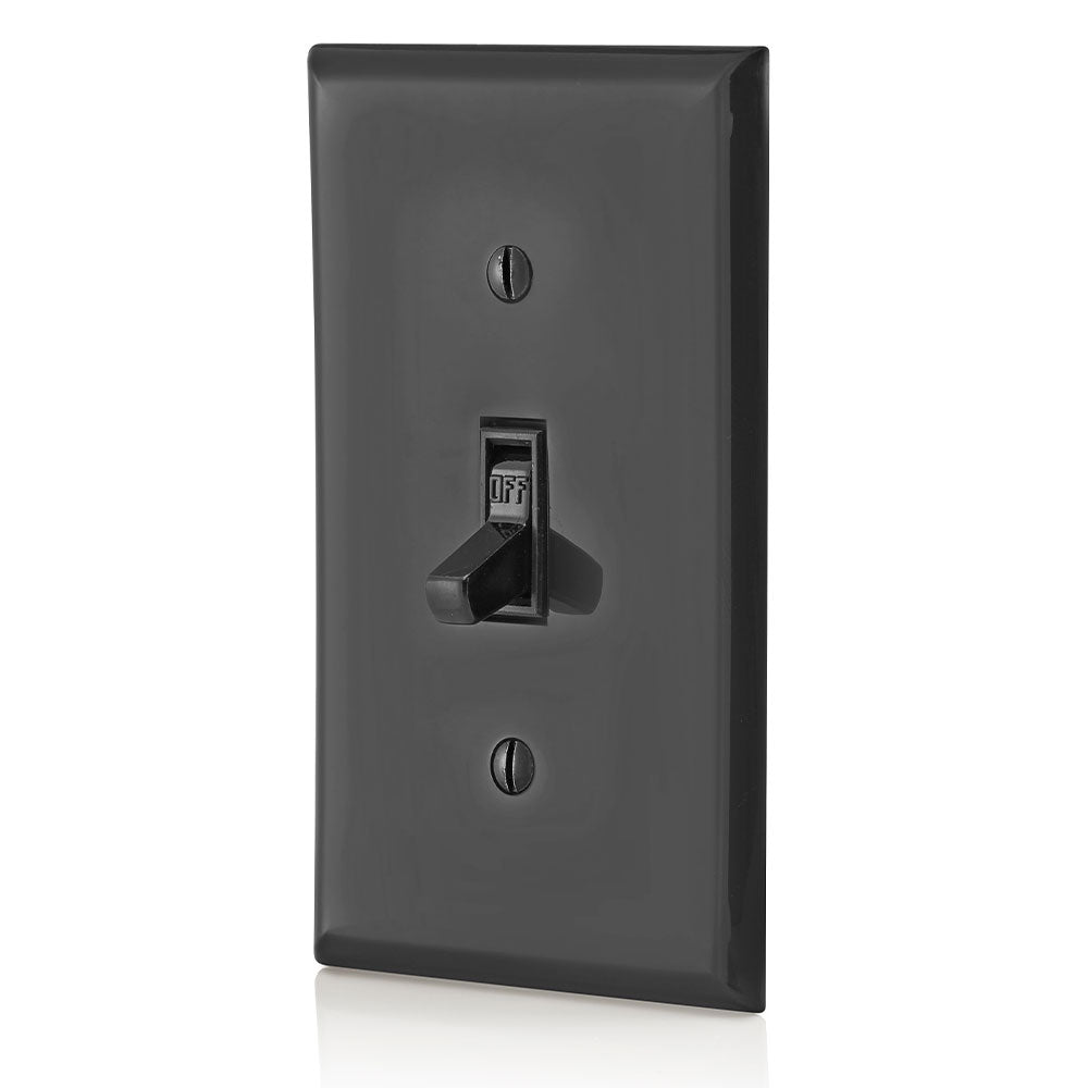 15 Amp, 120 Volt, Toggle Framed Single-Pole AC Quiet Switch, Residenti ...