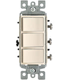 15 Amp, 120 Volt, Decora Single-Pole, AC Combination Switch, Commercial Grade, Non-Grounded, 1755