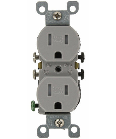 15 Amp 125 Volt, Weather and Tamper Resistant, Duplex Receptacle, Grounding, Side and Quickwire, W5320-T0 - Leviton - 1