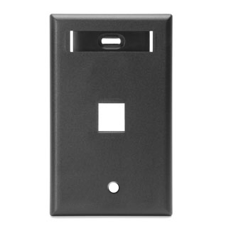 Single-Gang QuickPort Wallplate with ID Window, 1-Port, 42080