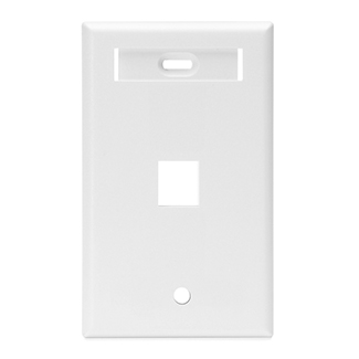 Single-Gang QuickPort Wallplate with ID Window, 1-Port, 42080