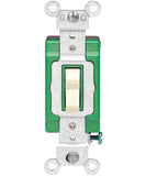 30 Amp, Toggle Double-Pole AC Quiet Switch, 120/277 Volt, Extra Heavy Duty Spec Grade, Self Grounding, Back and Side Wired, Various Colors, 3032-2 - Leviton - 2