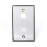 Stainless Steel QuickPort Wallplate, Single Gang, 43080