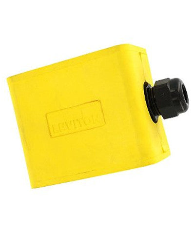 Portable Outlet Box, Single-Gang, Standard Depth, Feed-Thru Style, Yellow, 3059-1Y - Leviton