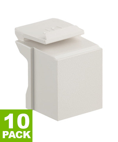 Blank QuickPort Insert, 10-Pack, Light Almond, 41084-0BT - Leviton