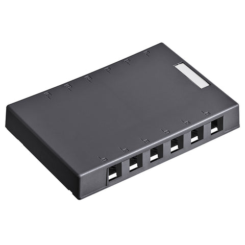 Surface-Mount QuickPort Box, 12-Port, Black, 41089