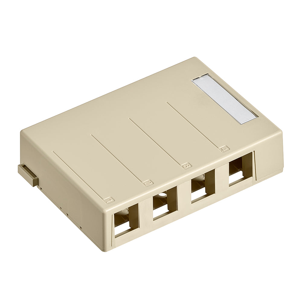 Surface-Mount QuickPort Box, 4-Port, 41089