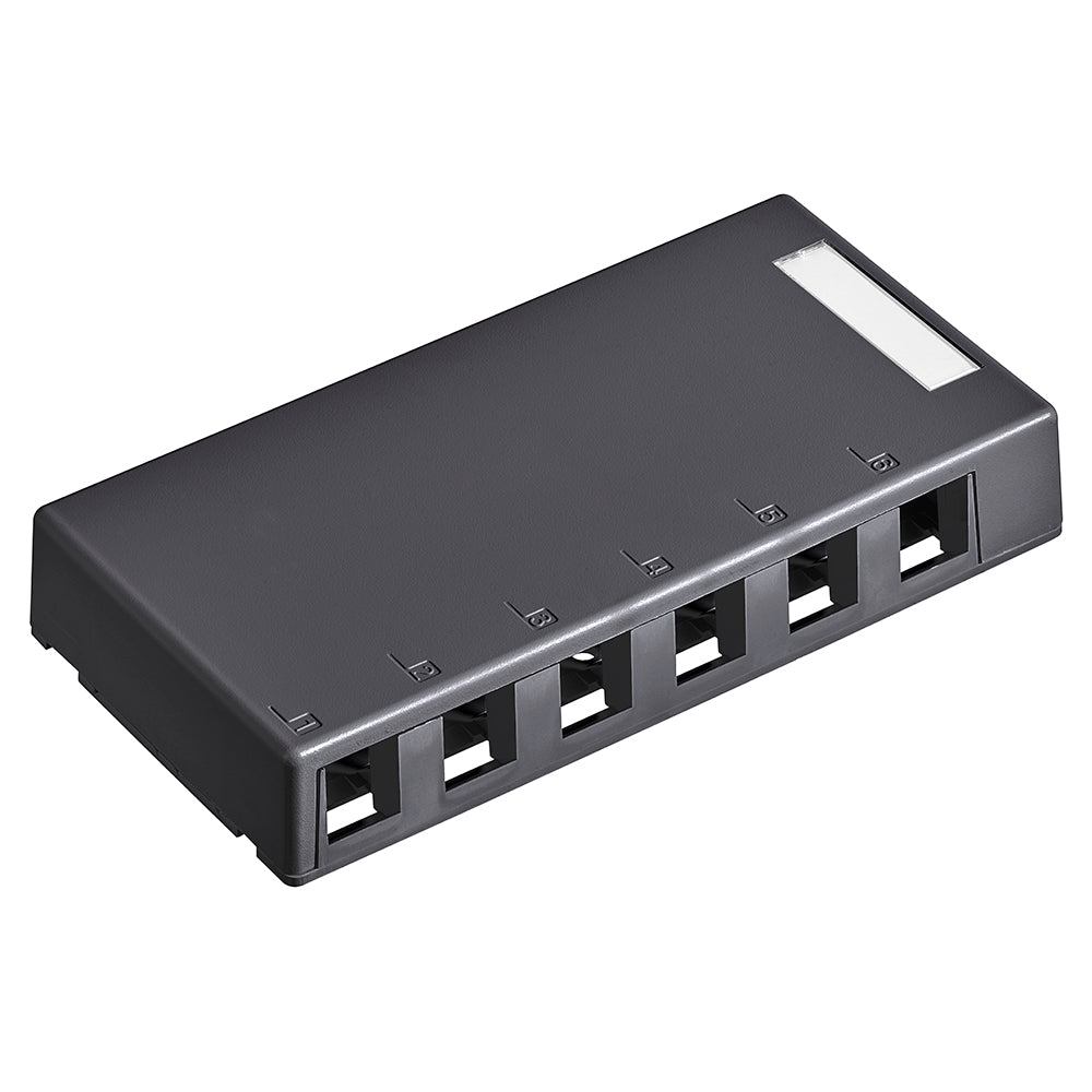 SurfaceMount QuickPort Box, 6Port, 41089 Leviton