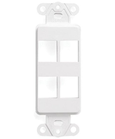 QuickPort Decora Insert, 4-Port, White, 41644-W - Leviton