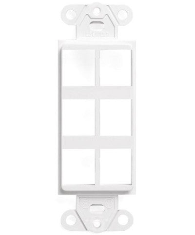 QuickPort Decora Insert, 6-Port, White, 41646-W - Leviton