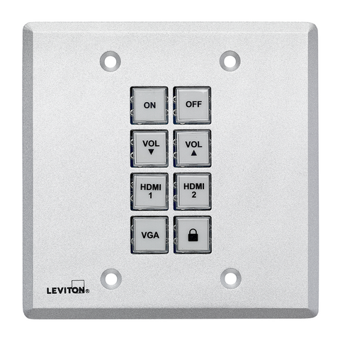 8-Button Control Panel Wallplate, 41920-CP8
