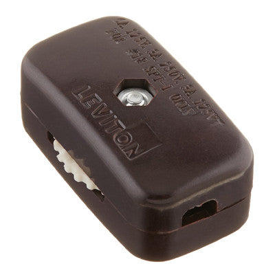 Feed-Through Lamp Cord Switch, Brown, 423-3K - Leviton