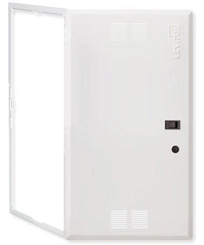 28-Inch Premium Hinged Structured Media Door, Vented, White, 47605-28S - Leviton