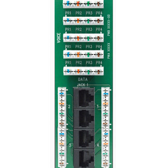 1 x 4 Combo Phone and Data Board, 47609-4DP - Leviton