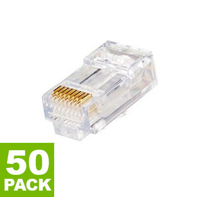 EZ-RJ45 Cat 6 Plug, Pack of 50, 47613-EZ6 - Leviton