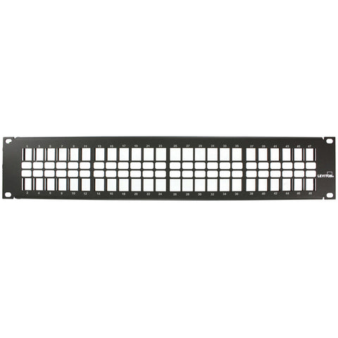 QuickPort Patch Panel with vertical numbering, 2RU, 48-port, cable management bar included, 49255-48N