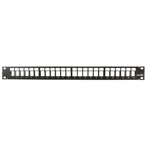 QuickPort Patch Panel, 24-Port, 1RU, Cable Management bar included, 49255-H24