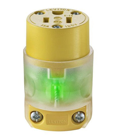 Grounding Lighted Cord End Replacement, 515CV-LIT - Leviton