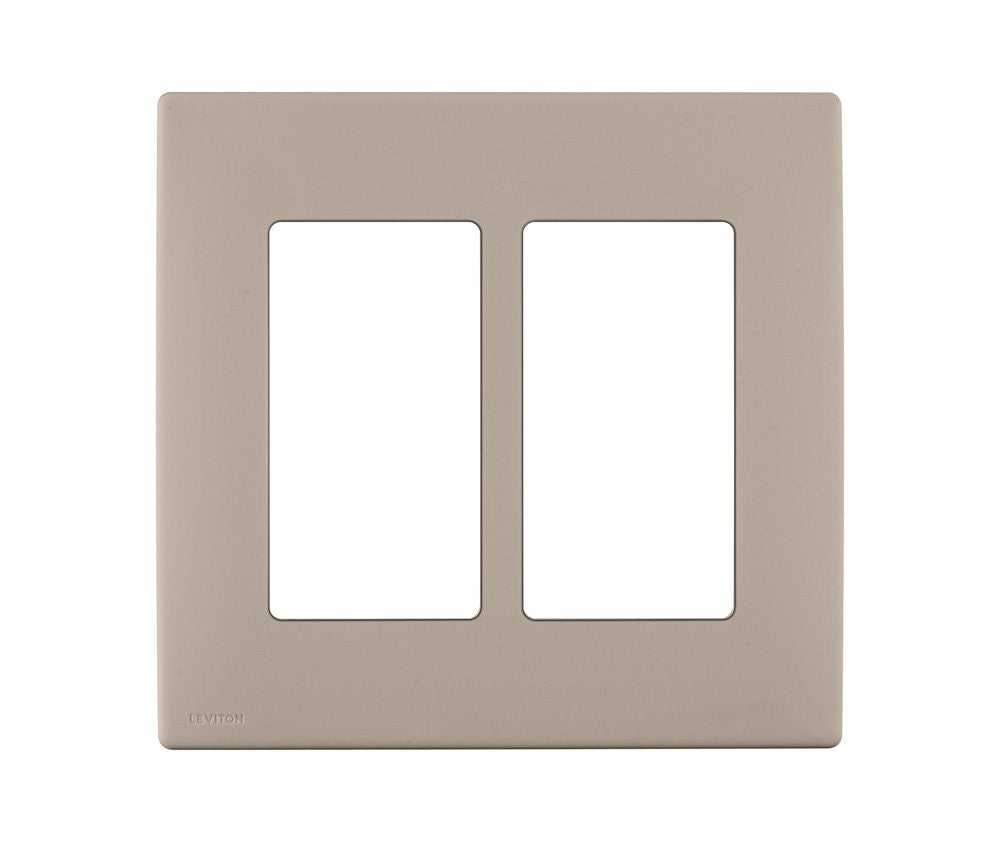 Renu 2-Gang Screwless Snap-On Wall Plate, REWP2 - Leviton - 2