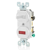 Duplex Style Single-Pole / Neon Pilot Combination Switch, 5226-W