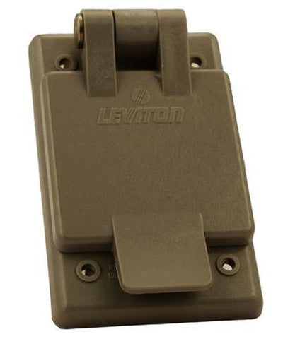15 Amp, 125 Volt, Power Inlet Receptacle, Straight Blade, Industrial Grade, Grounding, Gray, 5278-FWP - Leviton