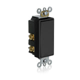 Single Pole Single Throw Decora Plus™ Switch, Center Off, Commercial Spec Grade, 3A, 24V AC/DC Low Voltage Momentary Contact, Black, 56080-2E