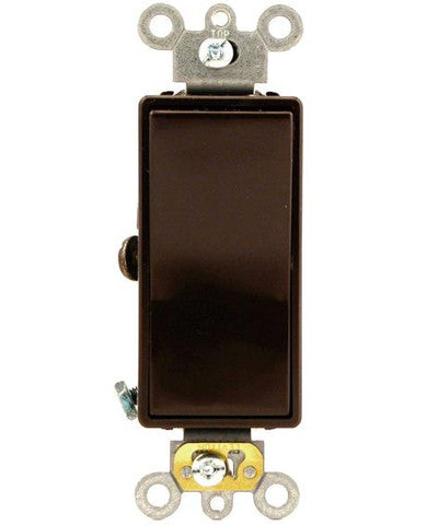 20 Amp, Decora Plus Rocker Single-Pole AC Quiet Switch, 120/277 Volt, Commercial Grade, Back and Side Wired, Grounding, Various Colors, 5621-2 - Leviton - 1
