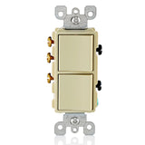 15-Amp, 120/277-Volt, Decora Single-Pole / 3-Way AC Combination Switch, Commercial Grade, Grounding, 5641