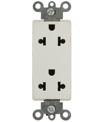 15 Amp 125/250 Volt, Decora Universal Duplex Receptacle, Back and Side Wired, White/Ivory, 5825 - Leviton - 1