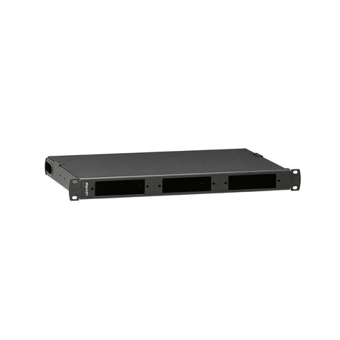 500i SDX 1RU Flush Mount Fiber Distribution and Splice Enclosure, empty; Accepts up to (3) SDX adapter plates or SDX MTP cassettes to patch up to 72 LC fibers per RU, 5R1UL-F03