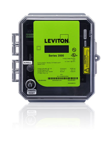 VerifEye Series 3500 Modbus TCP/BACnet IP Outdoor Meter Kit with 3 Split Core CT's, 3OUMT-XXM - Leviton - 2