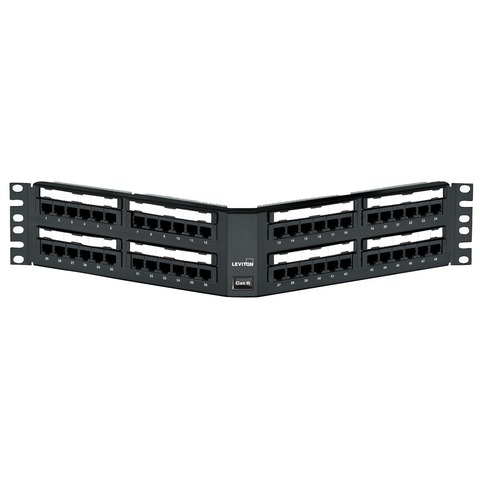 Cat 6 Universal Angled Patch Panel, 48-Port, 2RU, 6A586-U24