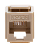 Home 6 Snap-In Connector, T568A Wiring, Available in 7 Colors, 61HOM - Leviton - 6
