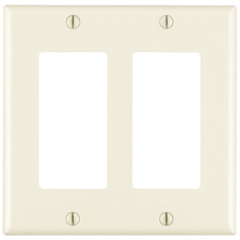 Leviton 80409-E 2-Gang Decora Wandplatte – 25 Stück, Duroplast, Schwarz