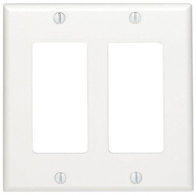 2 Gang Decora Wall Plate Leviton 2-Gang Decora Device Decora Wallplate In Light Almond | The Outlet Covers Wall Plate