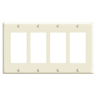 4-Gang Decora/GFCI Device Decora Wall Plate, Standard Size, 80412