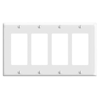 4-Gang Decora/GFCI Device Decora Wall Plate, Standard Size, 80412