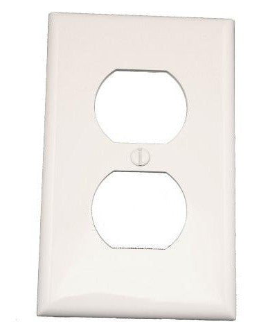 1-Gang Duplex Device Receptacle Wall Plate, Standard Size, Thermoplastic Nylon, Device Mount, 80703 - Leviton - 1
