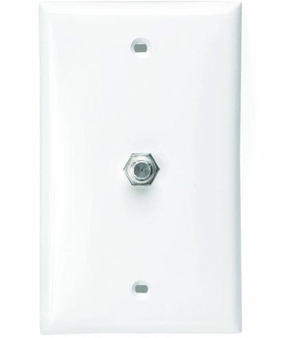 Standard Video Wall Jack, F Connector, White, 80781-W – Leviton