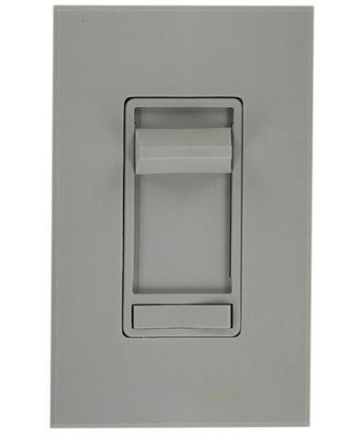 Renoir Preset Electro-Mechanical Incandescent Slide Dimmer, 800W, 3-Way, Narrow Fin, Gray, 80800-3GY - Leviton