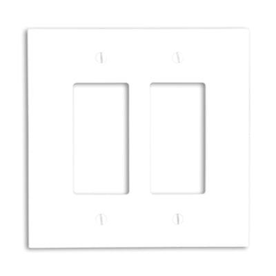 2-Gang, Decora/GFCI Device Wall Plate, Oversized, White, 88602