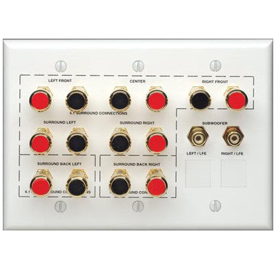 3-Gang Theater Wallplate, White, AEHTK - Leviton