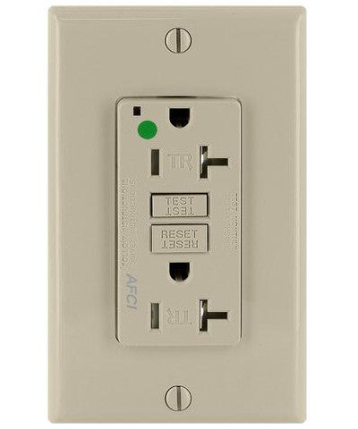 20 Amp, 125 Volt Tamper-Resistant Hospital Grade AFCI Duplex Receptacle, AFTR2-HG - Leviton - 2