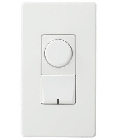 Renoir II Rotary, Ballast 2-Wire Control, Standard Heat Sink Dimmer, Narrow, 5 A, White, AWRMG-XAW - Leviton