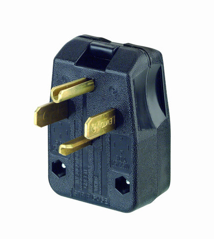 30/50 Amp, 125/250 Volt, NEMA 14-30P/14-50P, 3P, 4W, Plug, Straight Blade, Commercial Grade, Angle, Grounding - Black, 275-T - Leviton