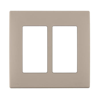 Renu 2-Gang Screwless Snap-On Wall Plate, REWP2 - Leviton - 1