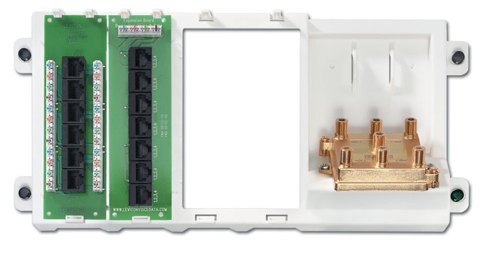 Basic Home Networking Plus Panel, White, 47606-BNP - Leviton