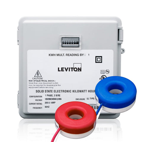 200-Amp Mini Meter Kit with 2 Solid CT's, Outdoor Enclosure, MO240-2SW - Leviton